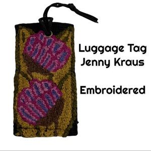 Luggage Tag Hand Embroidered Jenny Krauss Peru